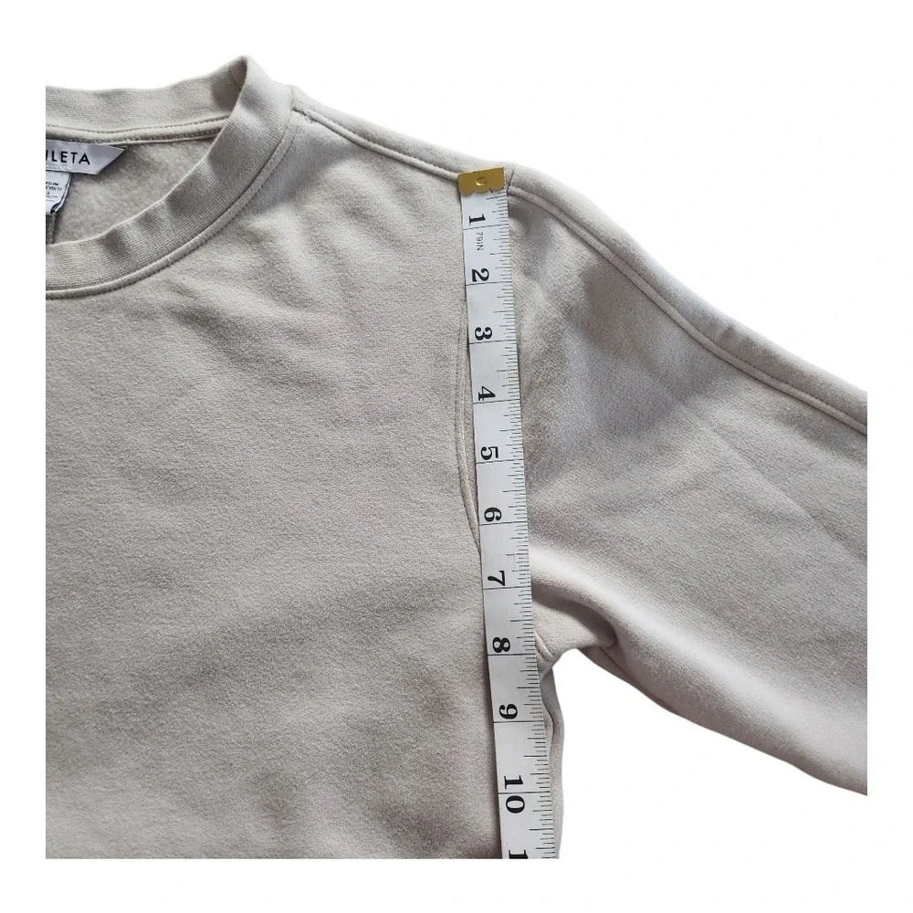 Athleta Retroplush Crew Neck Sweatshirt Size XS Extra Small Gym Sport Cozy - Picture 7 of 10